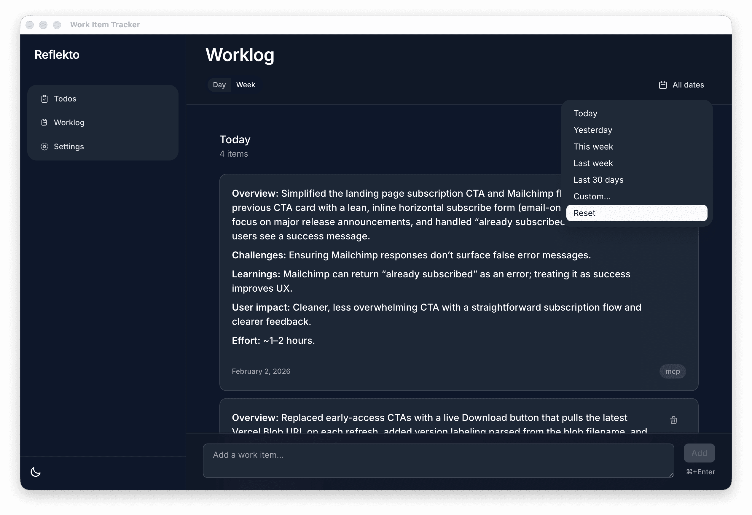 Reflekto product preview